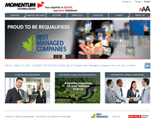 Tablet Screenshot of momentumtechnologies.ca